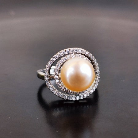 Fresh Water Pearl Lavender Color Pearl Adjustable Finger Ring