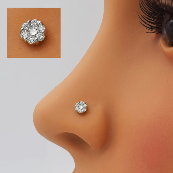 7 Stone Diamond Nosepin GG-DNP-011 - LeisFita.com