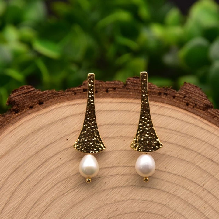 925 Silver Natural Pearl Drop Earrings Korean Fashion Women Plant Leaves Flower Tassel Dangle Earrings Fine Jewelry - LeisFita.com