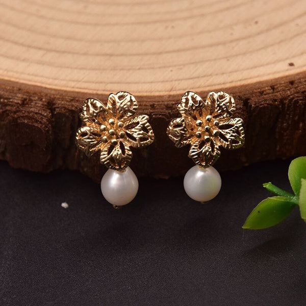 925 Silver Natural Pearls Hollow Jade Lace Drop Earrings Women Fashion Luxury Geometric Jewelry Wedding Engagement Gift - LeisFita.com