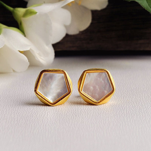 925 Sterling Silver Creative North European Style Geometric Angles Design Fine Jewelry Stud Earrings for Women - LeisFita.com