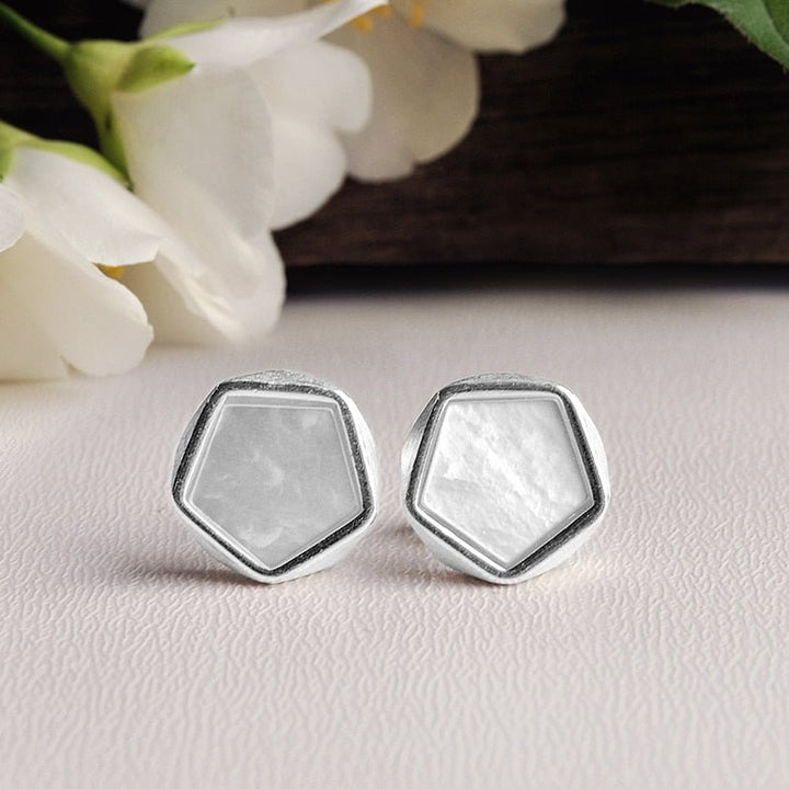 925 Sterling Silver Creative North European Style Geometric Angles Design Fine Jewelry Stud Earrings for Women - LeisFita.com