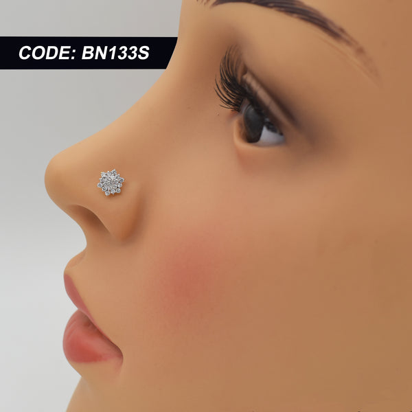 18k Gold Nose pin (Bideshi) Stone