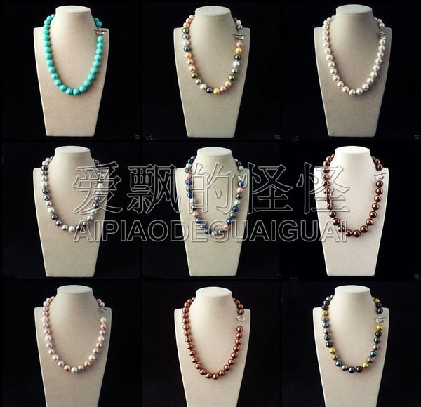 N051114 ON SALE Rare 12mm Genuine South Sea Shell Pearl Round Beads Necklace 18&#39;&#39;