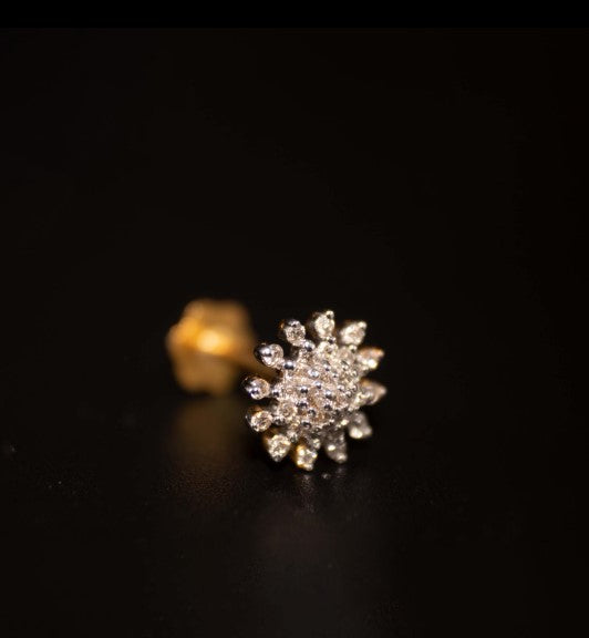 Royal Multi Stone Diamond Nose Pin