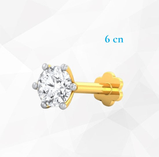 Diamond Nose Pin One Stone- 6cn