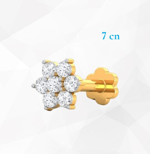 Diamond Nose Pin Seven Stone-7cn