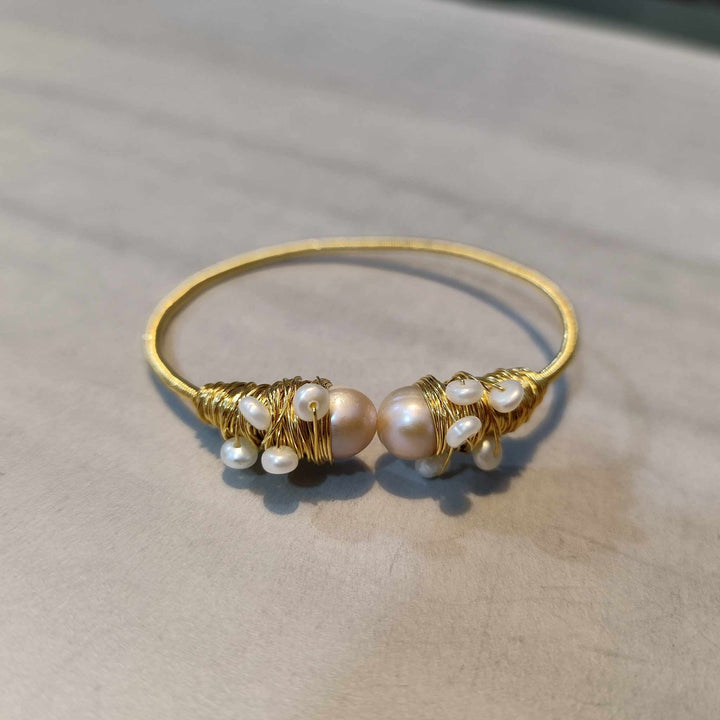 Adjustable Pearl Bracelet with 14k gold plated For Women - LeisFita.com