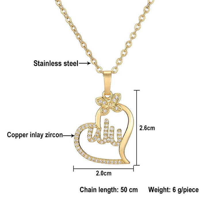 Allah Pendant Necklace for Muslim Women Stainless steel chain Gold Color Islamic Religion Jewelry Gift - LeisFita.com