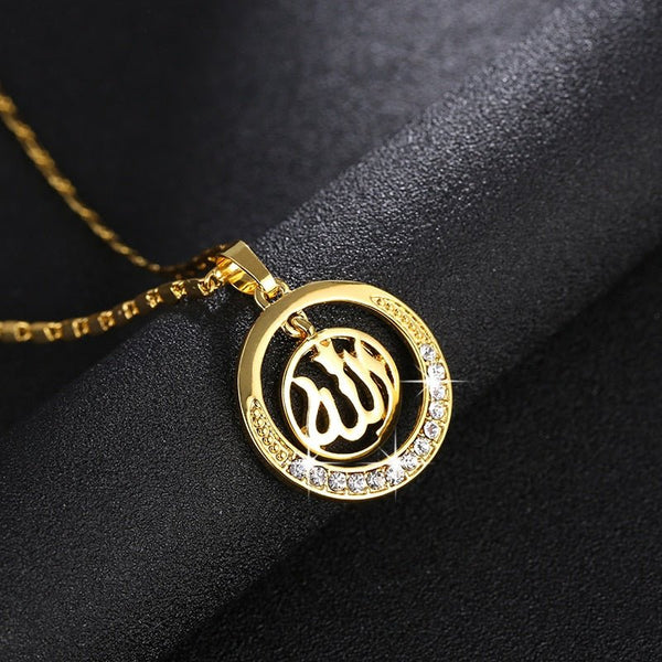 Allah round pendant necklace - LeisFita.com