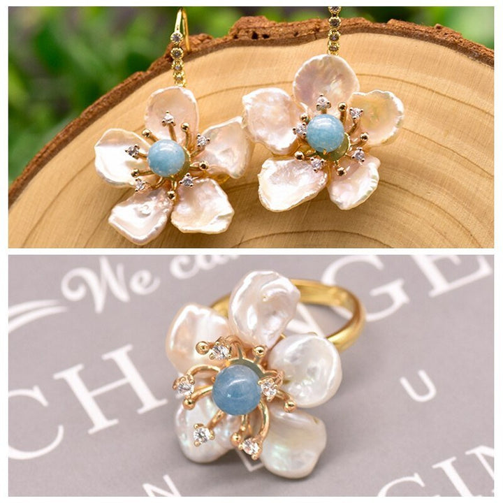 Aquamarine Light Blue For Woman Earrings Necklace Bracelet 2022 Korea Fashion Romantic Cute Jewelry Set Anniversary Gift - LeisFita.com