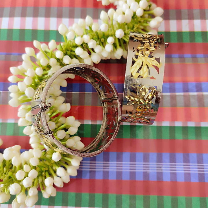 Bengali Traditional Ethnic Flower Naksha Katai Rosette Bangle(কঙ্কন বালা) – a timeless fusion of tradition and elegance - LeisFita.com