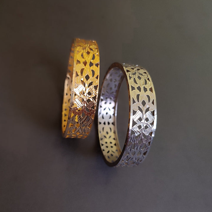 Bengoli Traditional Ethnic Katai Pair Bangles (চুড়ি): Exquisite Brass Bangles - LeisFita.com