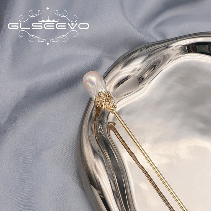 Big Natural Baroque Pearls Women Hairpins High Quality Elegant Art Luxury Fine Wedding Jewelry Anniversary Gift GH0075 - LeisFita.com