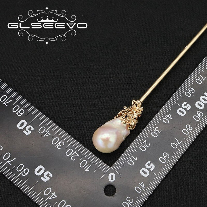 Big Natural Baroque Pearls Women Hairpins High Quality Elegant Art Luxury Fine Wedding Jewelry Anniversary Gift GH0075 - LeisFita.com