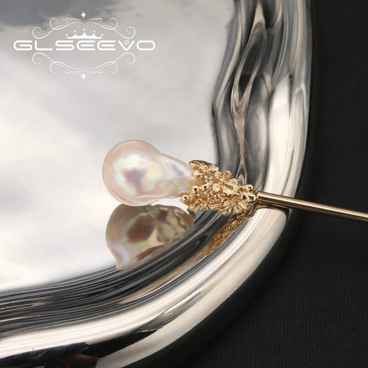 Big Natural Baroque Pearls Women Hairpins High Quality Elegant Art Luxury Fine Wedding Jewelry Anniversary Gift GH0075 - LeisFita.com