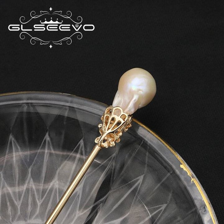 Big Natural Baroque Pearls Women Hairpins High Quality Elegant Art Luxury Fine Wedding Jewelry Anniversary Gift GH0075 - LeisFita.com