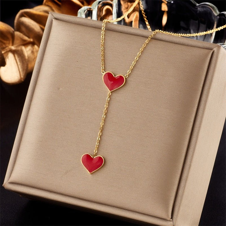 CHIPN 316L Stainless Steel Heart Eye Square Butterfly Pendant Necklace - LeisFita.com