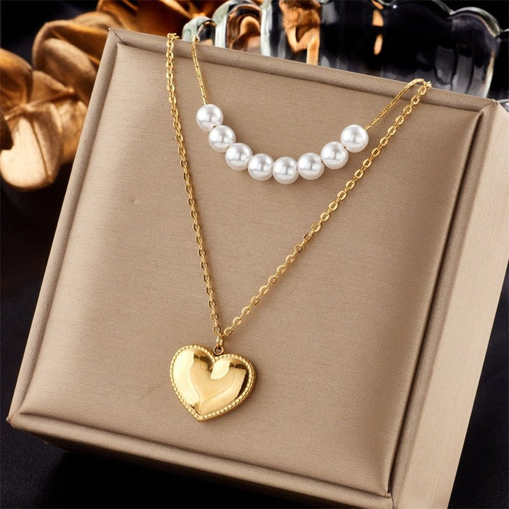 CHIPN 316L Stainless Steel Heart Eye Square Butterfly Pendant Necklace - LeisFita.com