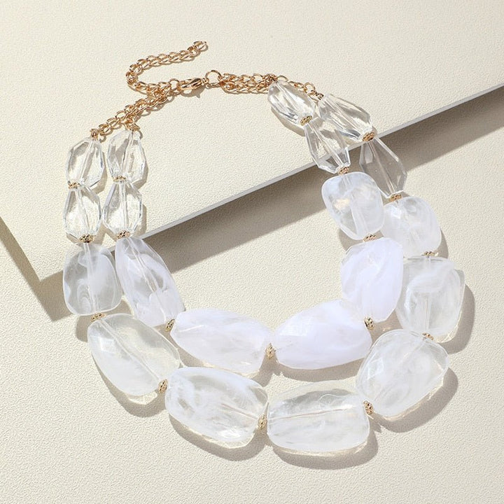 Fashion Multi-layer Choker Necklaces For Women Trendy Jewelry Short Boutique Colorful Beads Pendant Necklace Accessories Summer - LeisFita.com