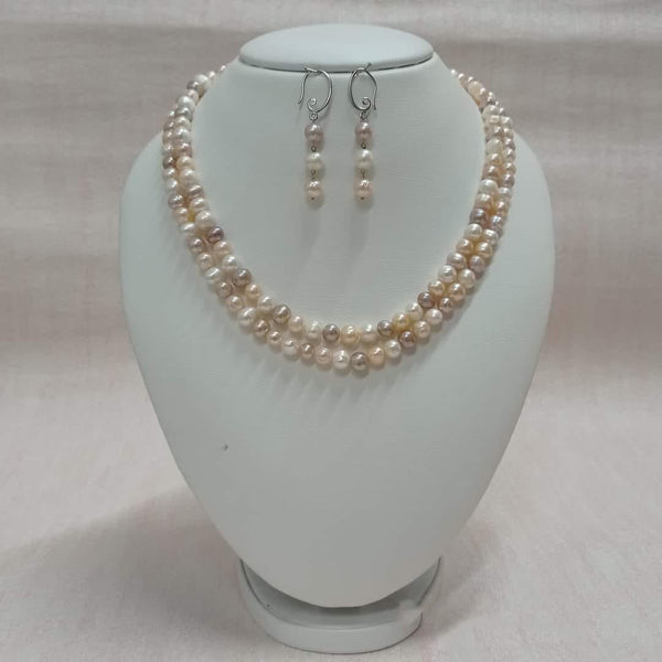 Fresh water pearl unique Stylish look Necklace with Earring Set - LeisFita.com