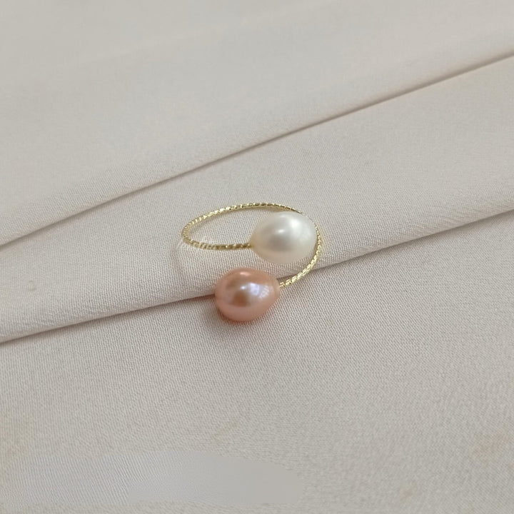 Freshwater Pearl Elegance: New Arrival Ring with a Twist - LeisFita.com
