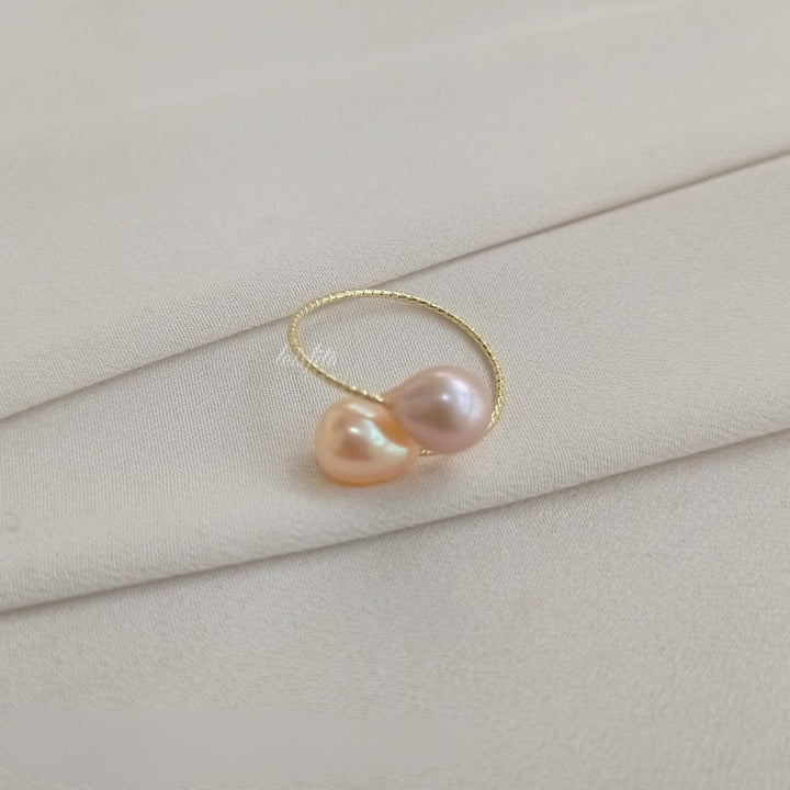 Freshwater Pearl Elegance: New Arrival Ring with a Twist - LeisFita.com