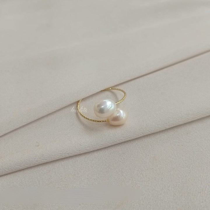 Freshwater Pearl Elegance: New Arrival Ring with a Twist - LeisFita.com