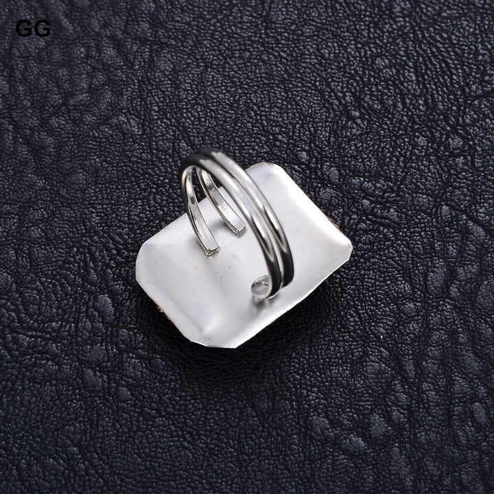 GG Jewelry Natural White Biwa Pearl Macersite Ring For Women - LeisFita.com