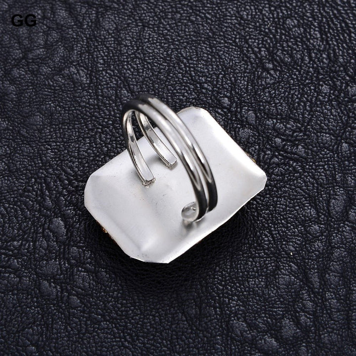 GG Jewelry Natural White Biwa Pearl Macersite Ring For Women - LeisFita.com